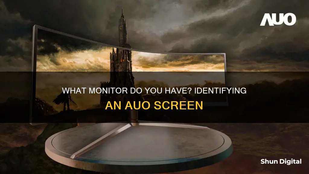 how to tell if you have an auo monitor