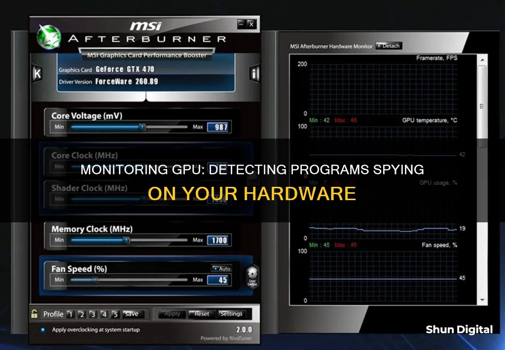 how to tell if you have programs monitoring gpu