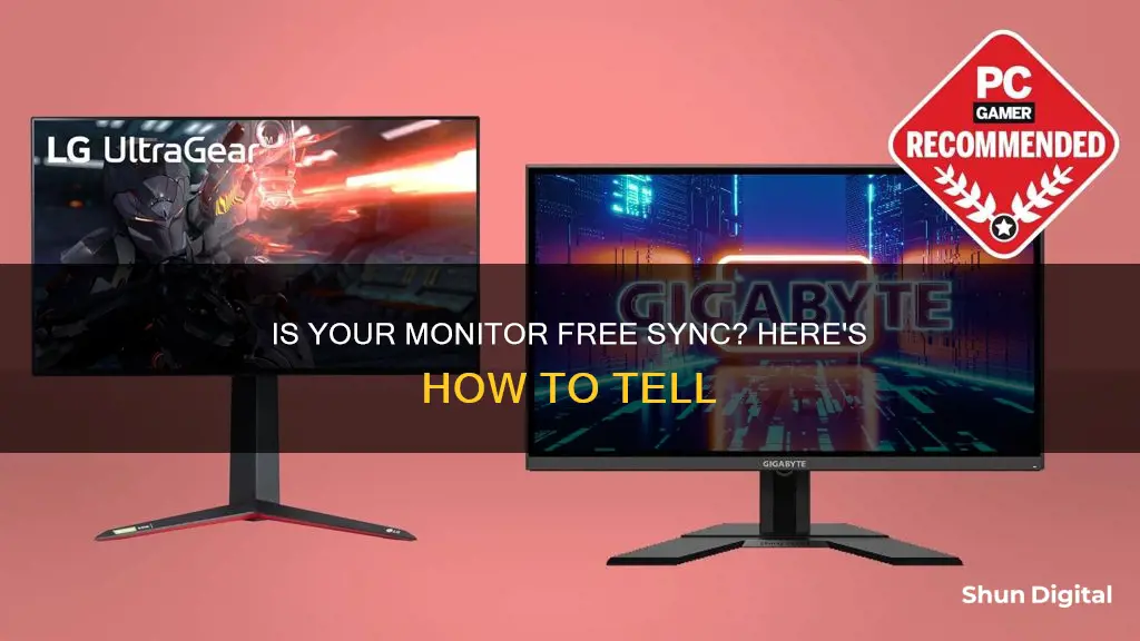 how to tell if your monitor is free sync