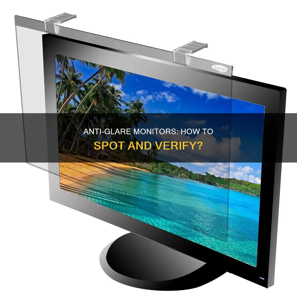 how to tell in a monitor is anti glare