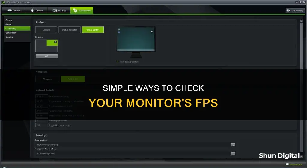 how to tell monitors fps