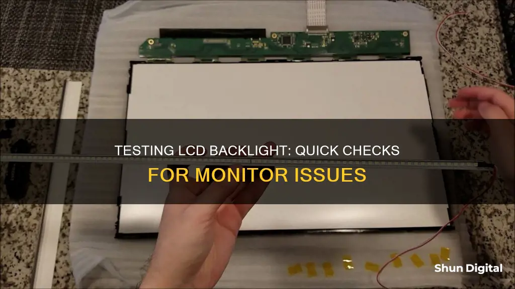 how to test backlight on lcd monitor