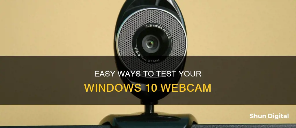 how to test computer camera windows 10