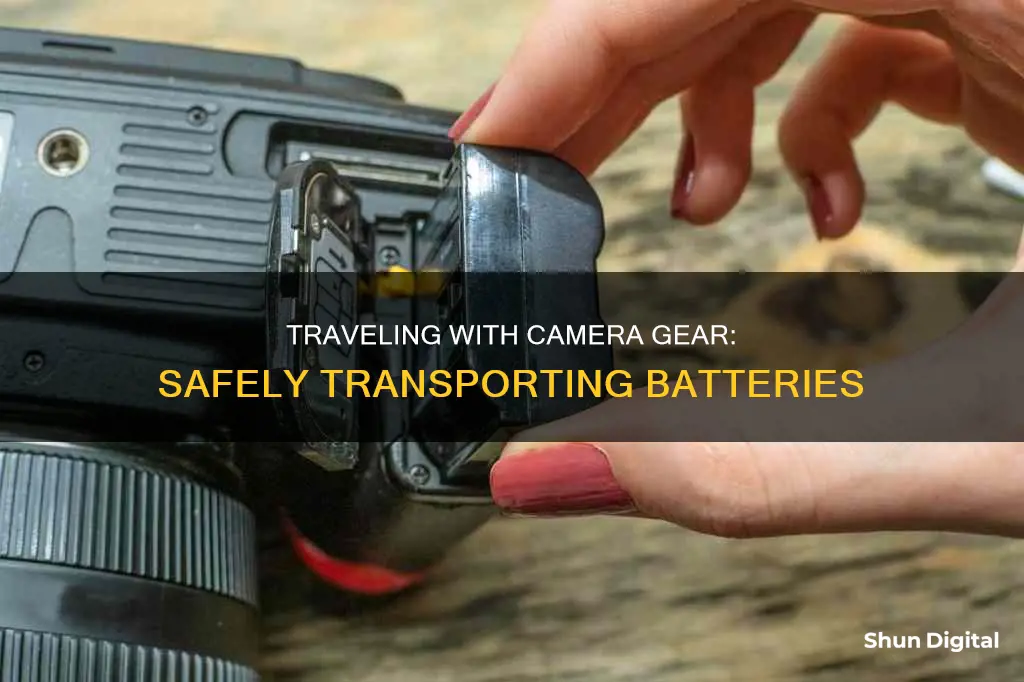 how to transport camera battery when flying