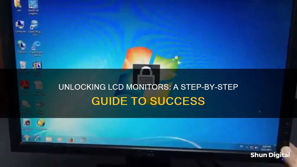 how to unlock lcd monitor