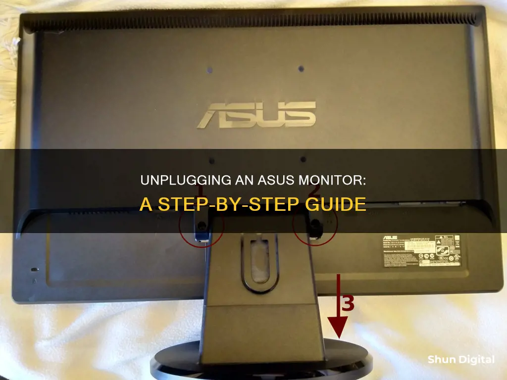 how to unplug asus monitor