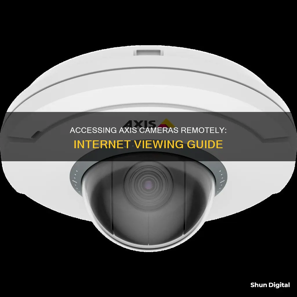 how to watch axis camera from internet