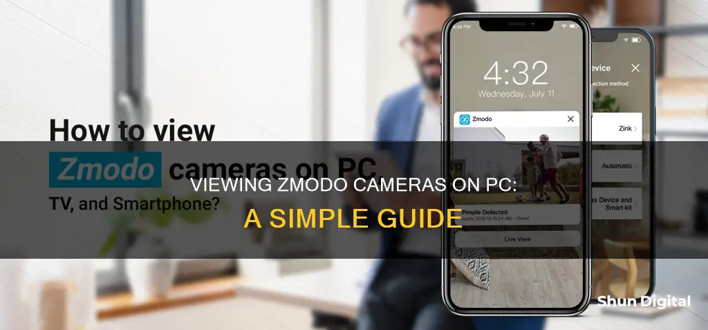 how to watch zmodo cameras on your pc