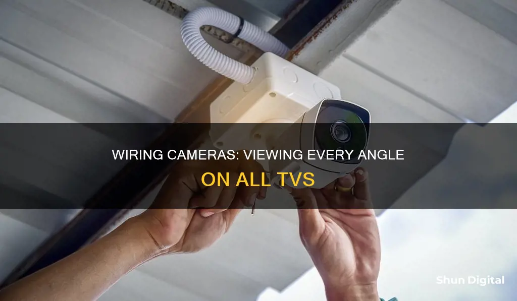 how to wire cameras to all tv