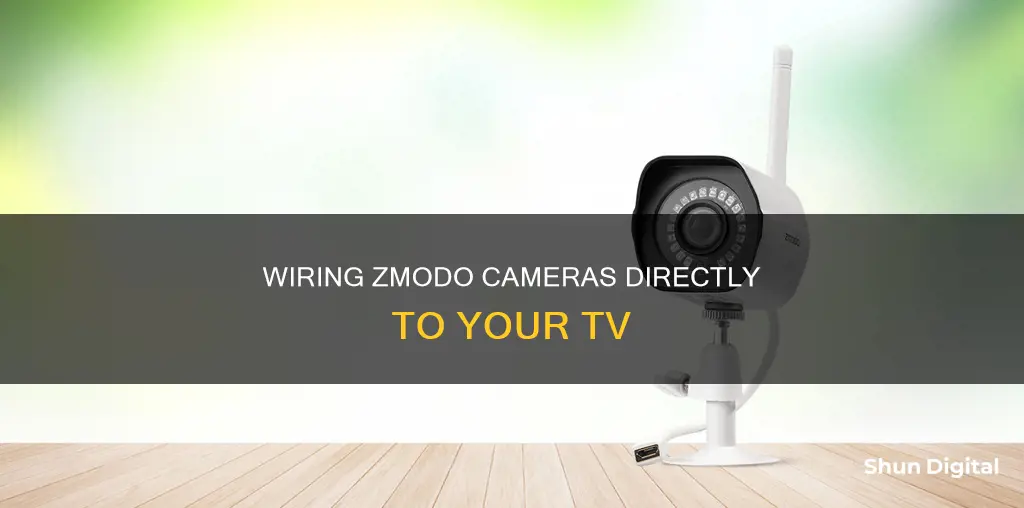 how to wire zmodo camera straight to tv