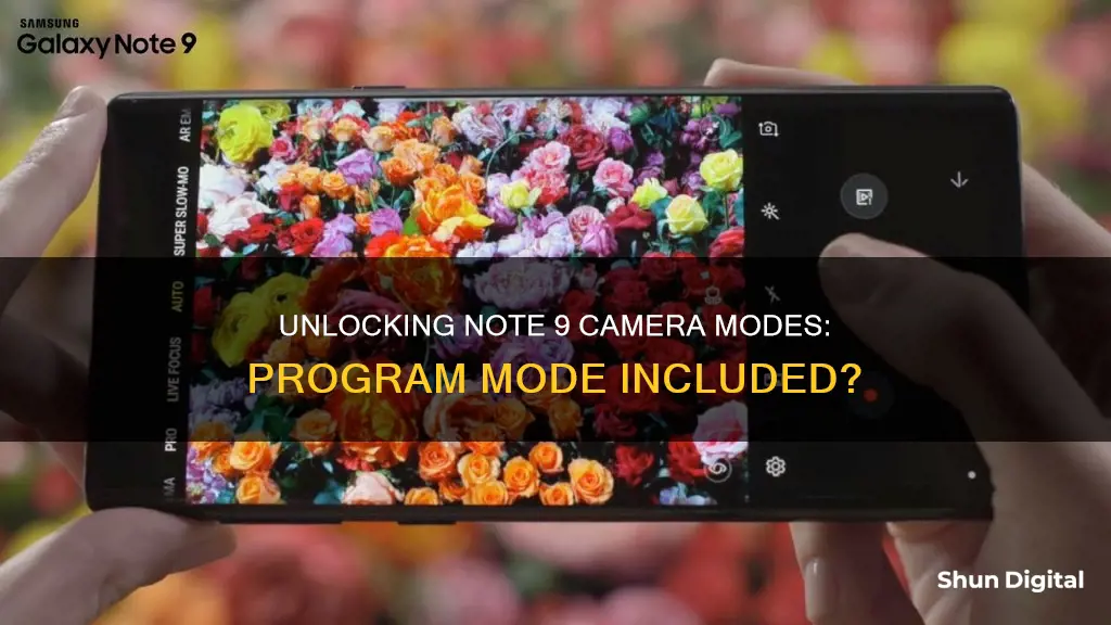 is there a program mode for note 9 camera