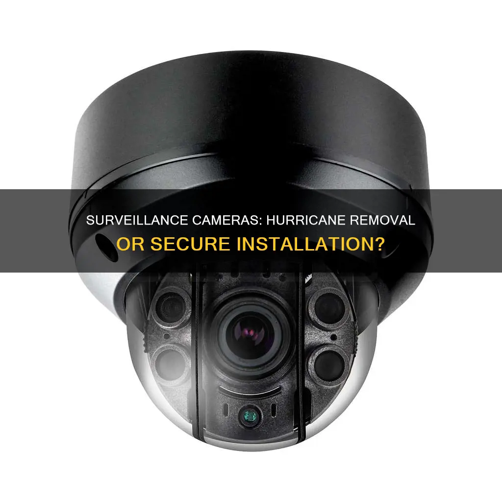 should I remove bullet surveillance camera during hurricane