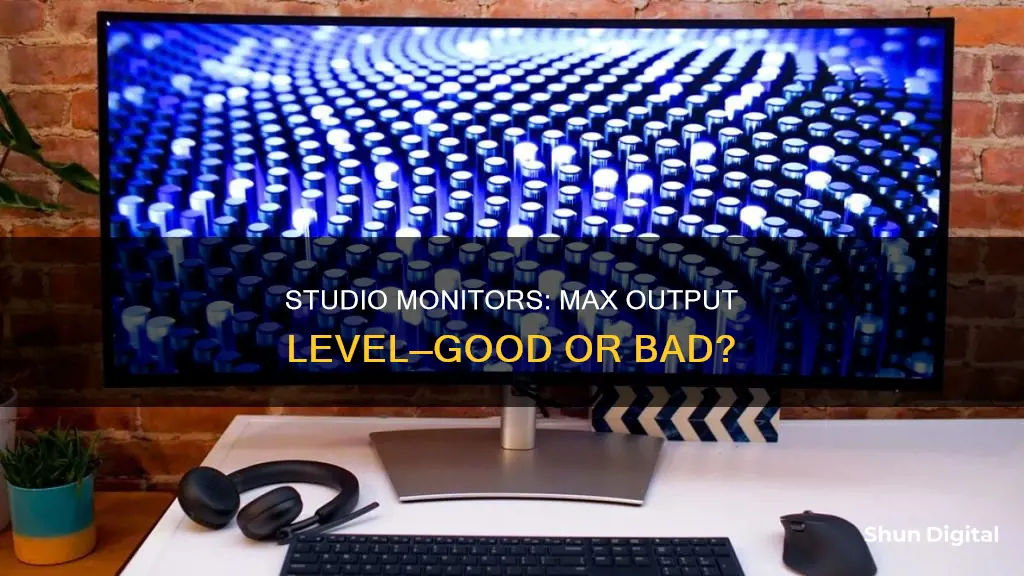 should studio monitors be at max output level