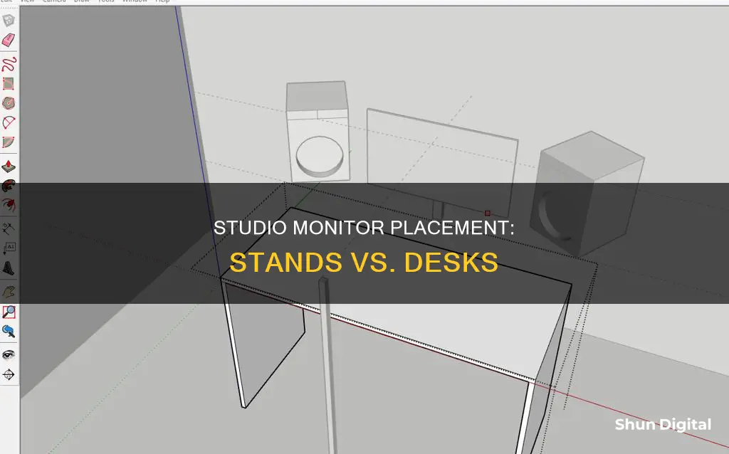 should studio monitors be on stands or on a desk