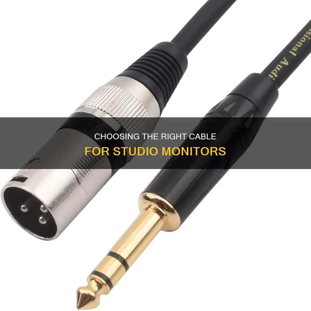 what cable for studio monitors