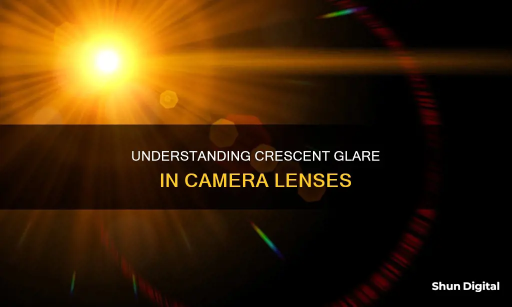 what causes a crescent glare on camera lense