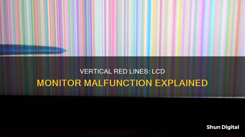 what causes the vertigal red lines on an lcd monitor