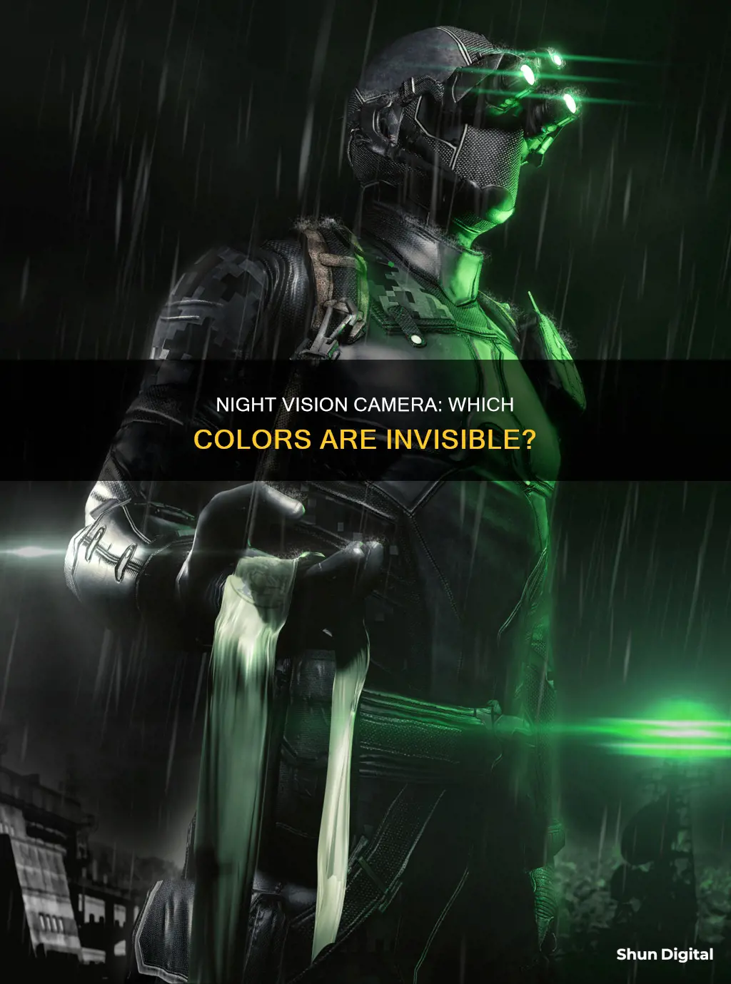 what color is hardest to see with night vision camera