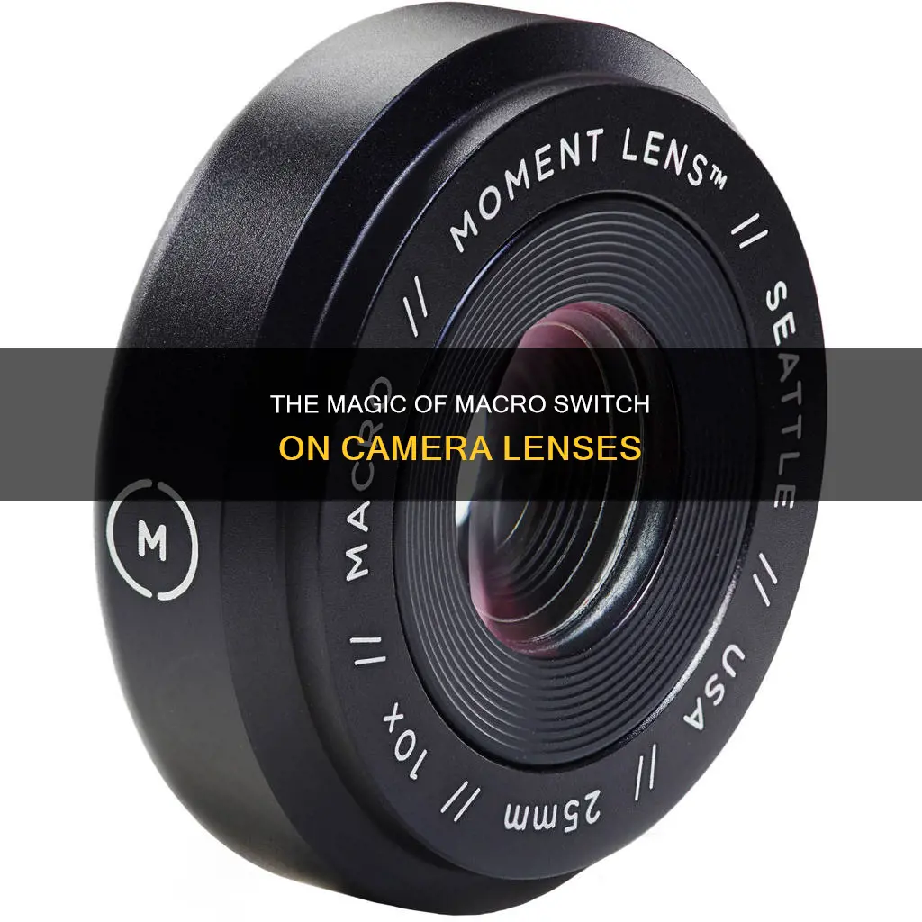 what does the macro switch on camera lense do