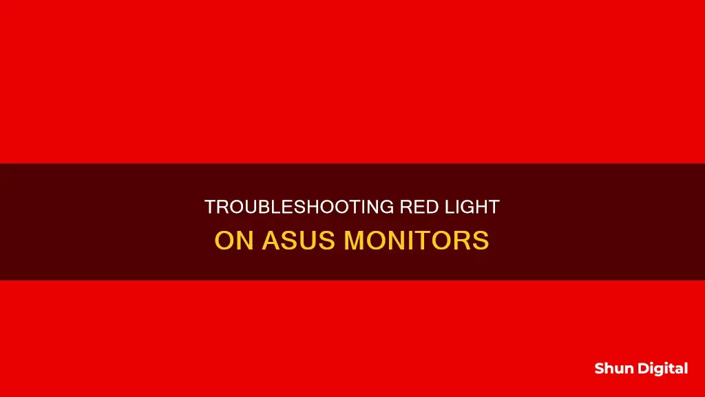 what happens if my asus monitor light is red