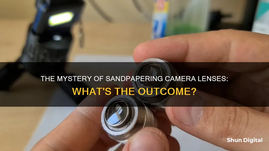 what happens when you sandpaper a camera lense