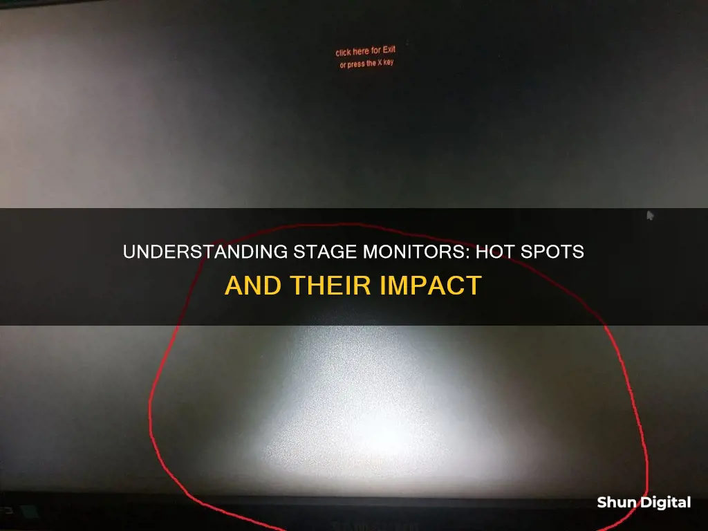 what is a hot spot on a stage monitor