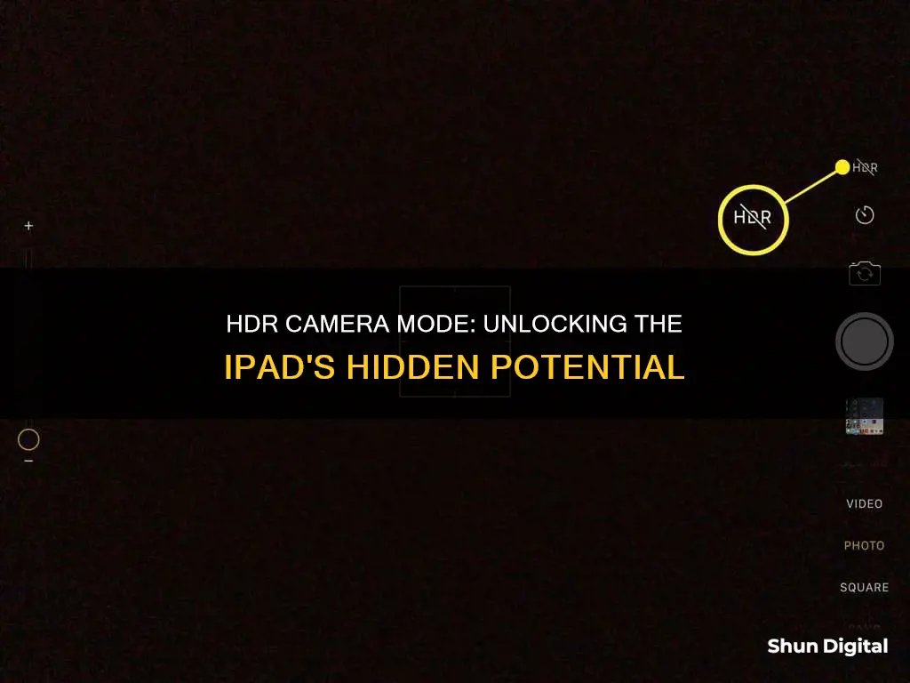 what is hdr in camera mode on ipad