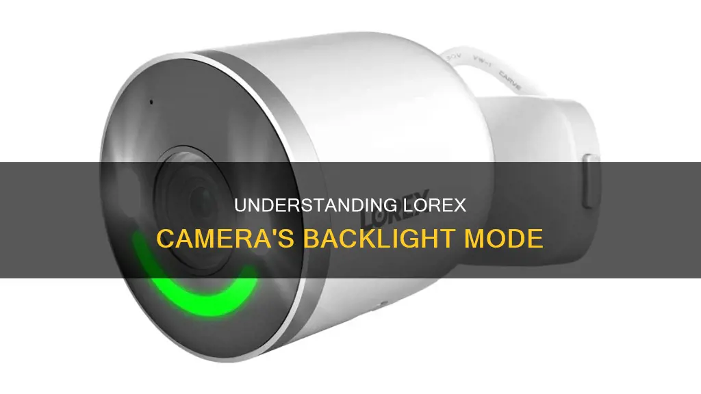 what is lorex camera backlight mode