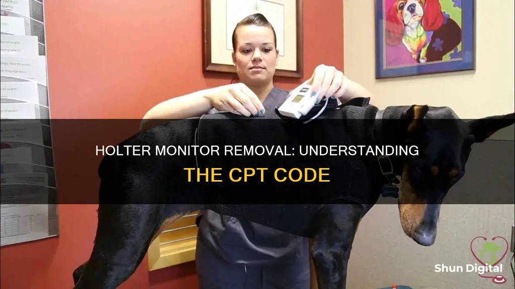 what is the cpt code for removing holter monitor