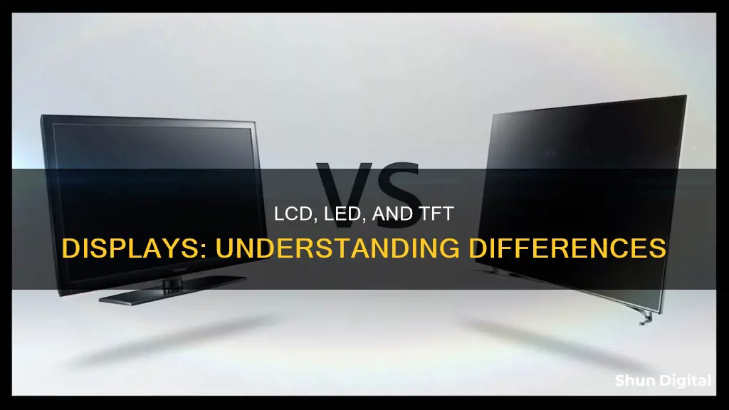 what is the difference between lcd led and tft monitors