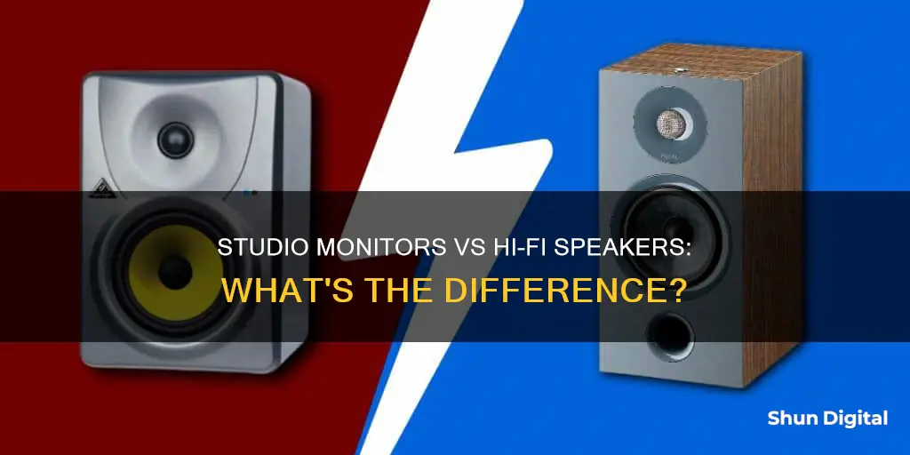 what is the difference between studio monitors and hi-fi speakers