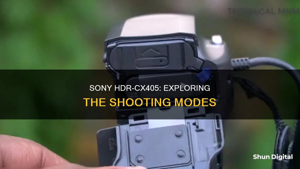 what is the sonvy camera hdr-cx405 shooting mode