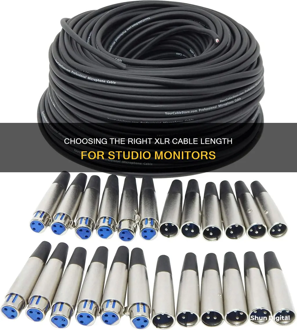 what length xlr cable for studio monitors