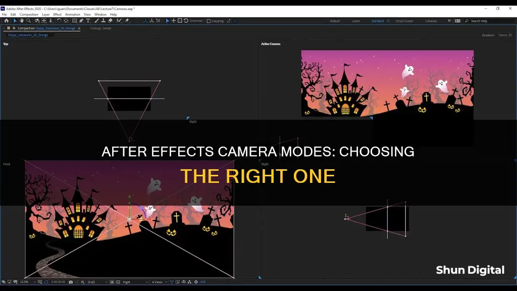 what mode should I do for after effect camera shooting