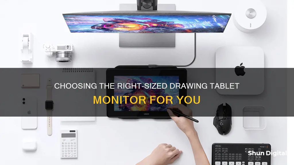 what size drawing monitor tablet