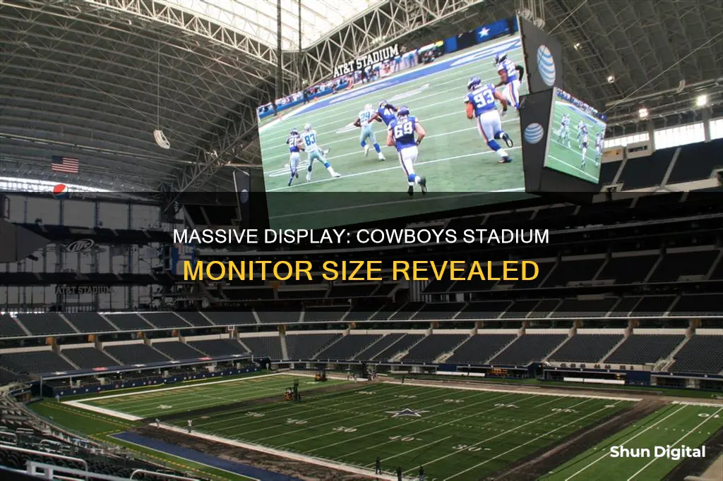 what size is the monitor in the dallas cowboys stadium