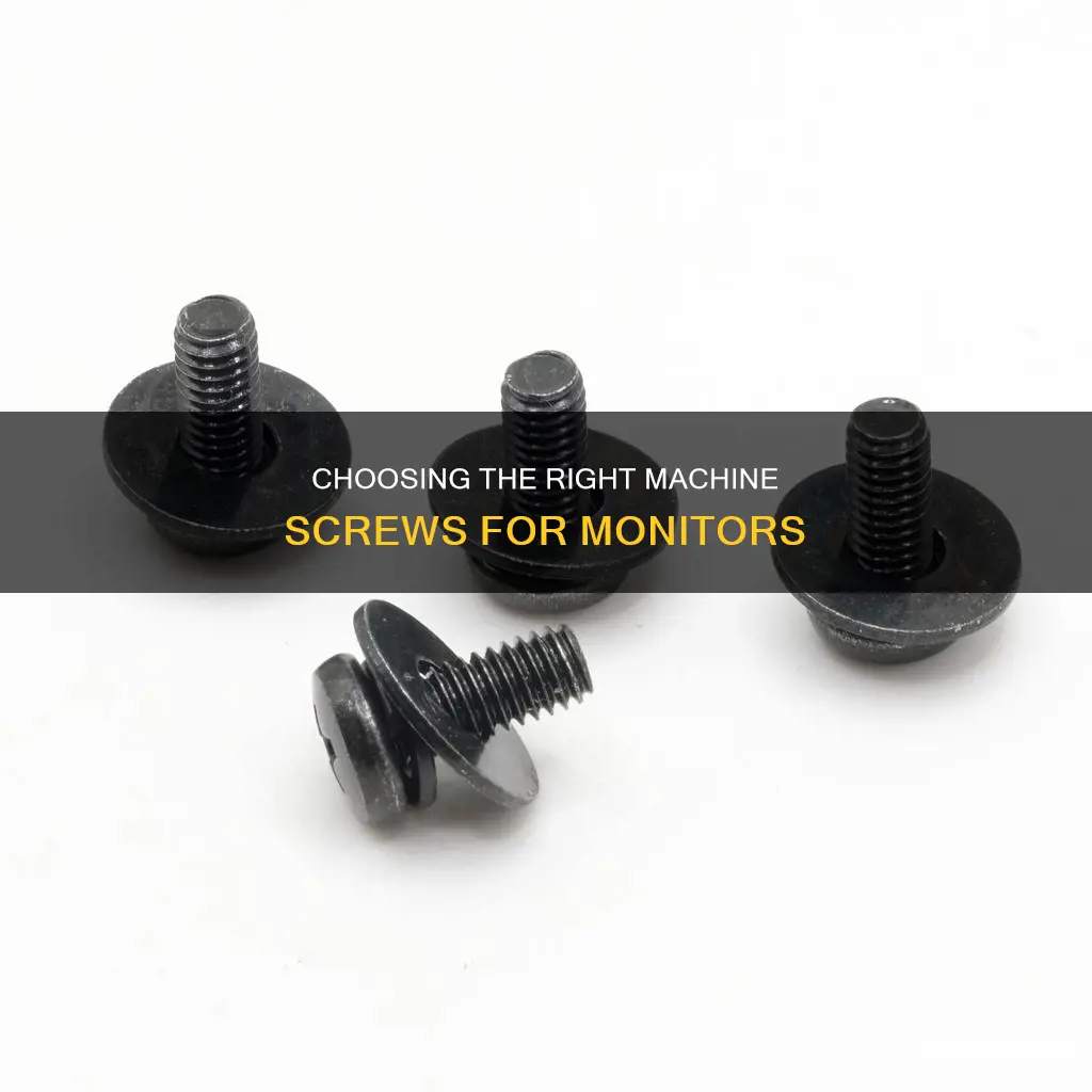 what size machine screws for monitor