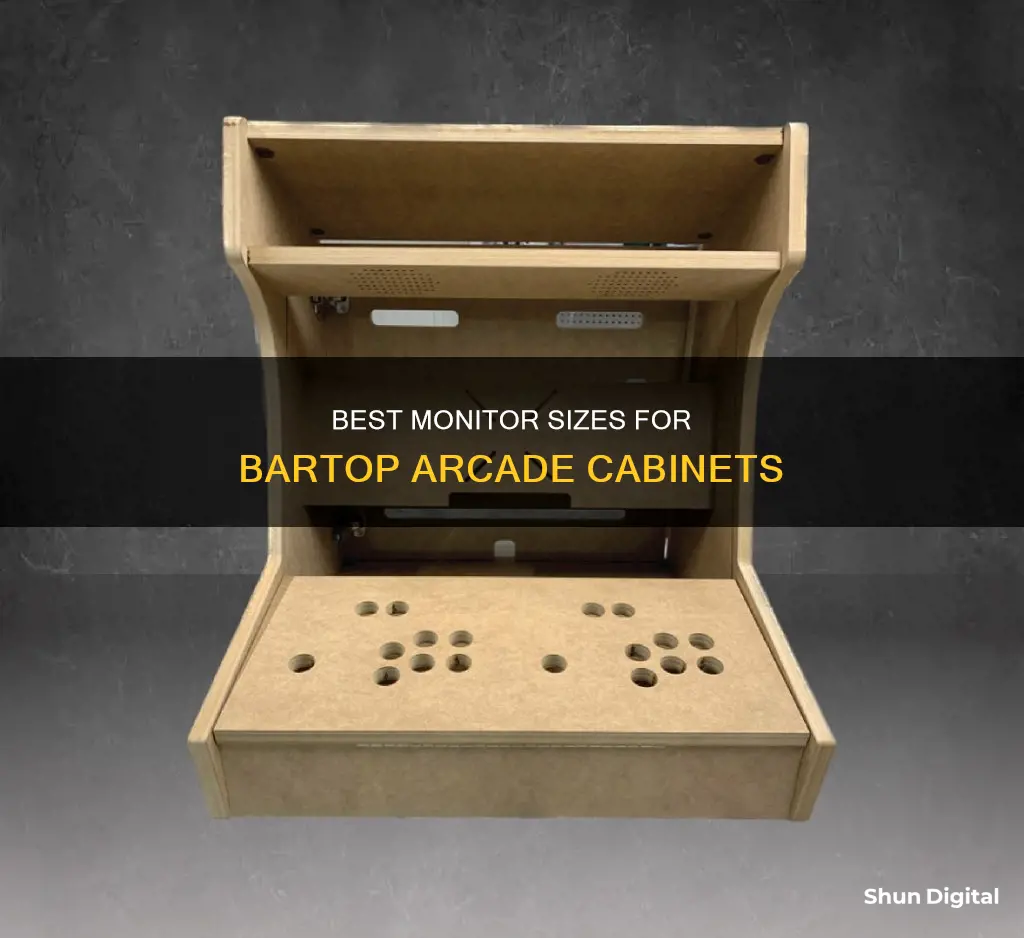 what size monitor for bartop arcade