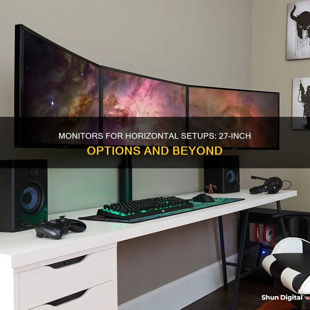 what size monitor for horizontal sides with a 27