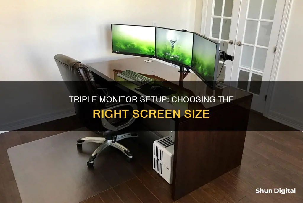 what size monitor for triple setup