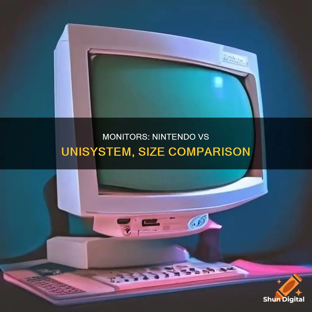 what size monitor in nintendo vs unisystem