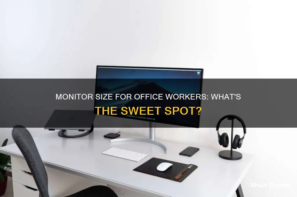 what size monitor is recommended for office workers