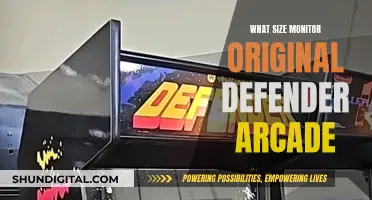 Arcade Defender Monitor Size Specifications and Details