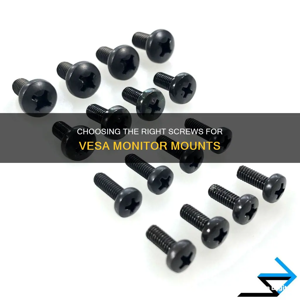 what size screws for vesa monitor mount