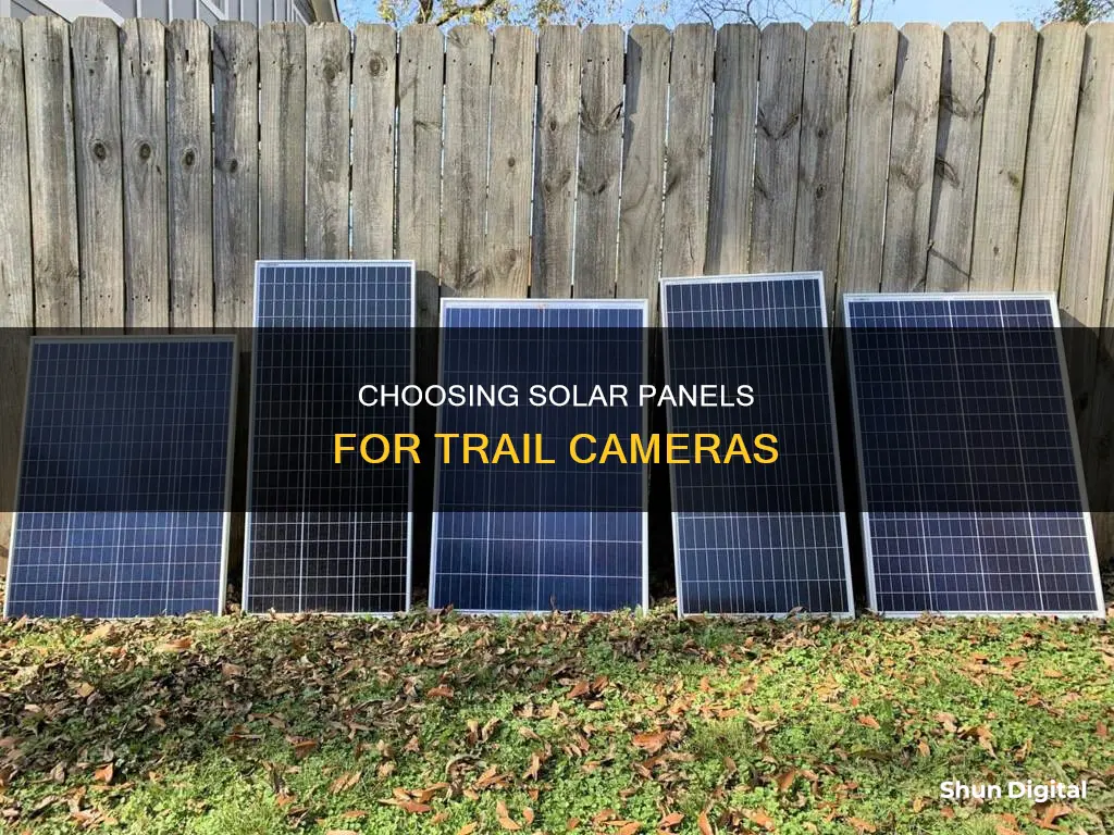 what size solar panel for game trail camera battery