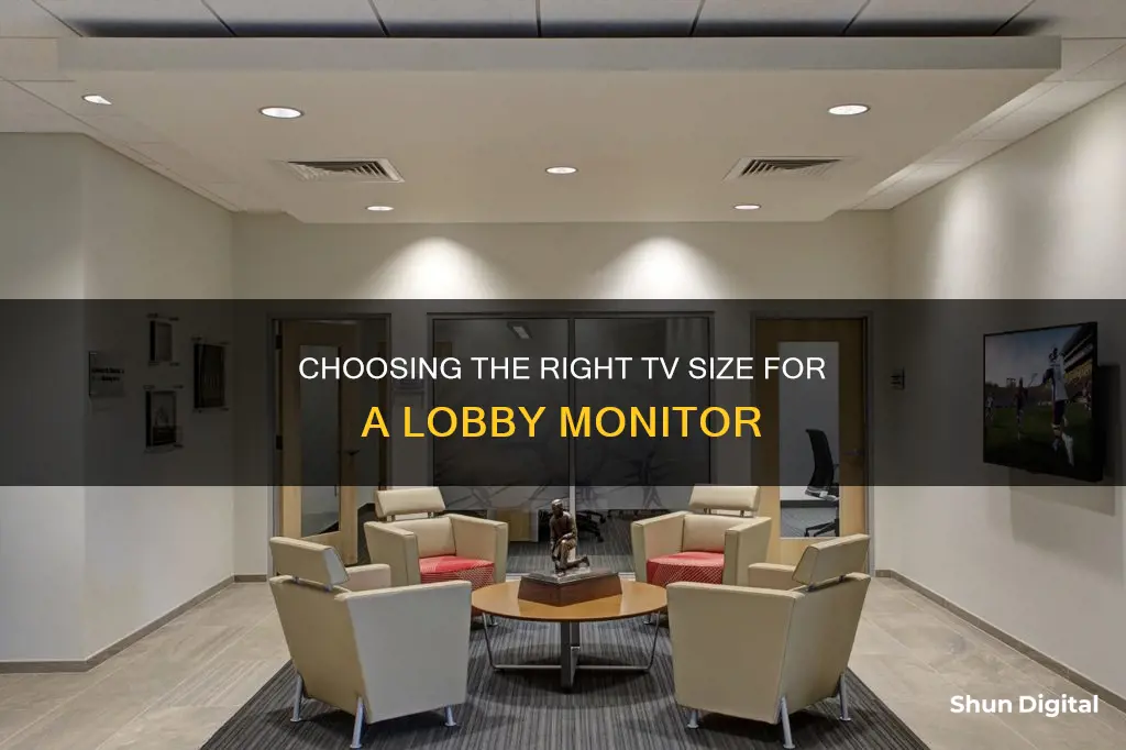 what size tv for lobby monitor