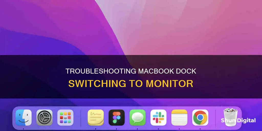 what to do when macbook dock switches to monitor