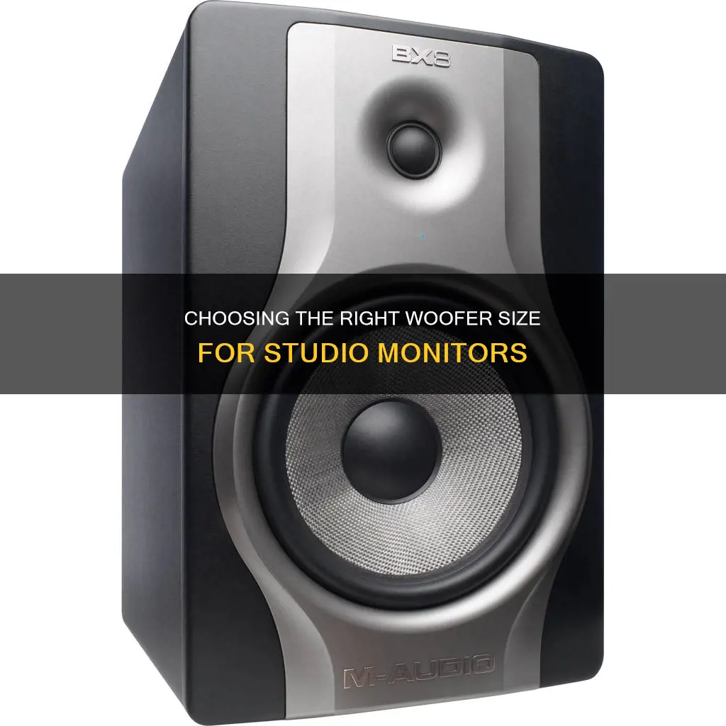 what woofer size for keyboard studio monitor