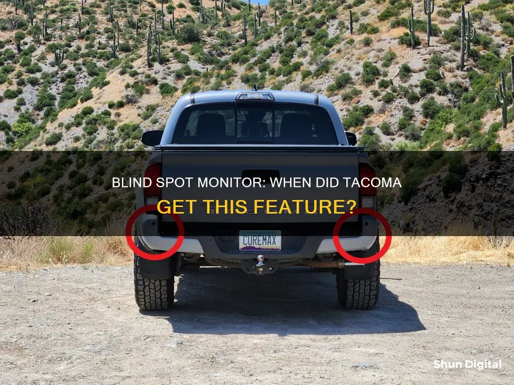 what year blind spot monitor in toyota tacoma