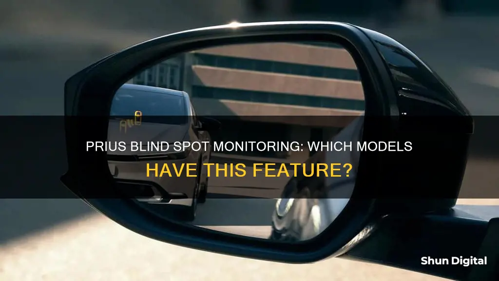 what year prius has blind spot monitoring